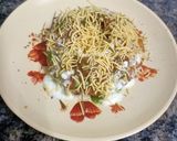 A picture of step 9 of Moong dal Kachori chaat.