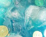 A picture of step 3 of Blue Hawaii Drink.