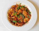 A picture of step 5 of Water chestnut chips and masala curry.