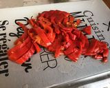 Une image de l'étape 10 de Haricots bicolores au chorizo,lard et poivrons grillés.