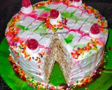 A picture of step 5 of White Forest Cake.