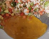 A picture of step 4 of Brown Fried Rice with Shrimp.
