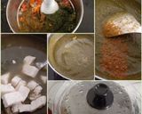 A picture of step 3 of Steamed Palak Paneer.