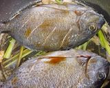 Hình bước làm 1 của món Cá dìa hấp mùng tơi