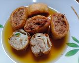 Foto langkah ke 6 dari resep Gohyong isi ayam daging sapi.