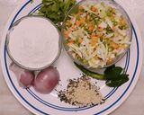 A picture of step 1 of Steamed Veggie Khichu Modak.