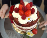 Foto del paso 1 de la receta: Red Velvet Naked cake de coco
