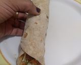 A picture of step 2 of Chapathi roll.