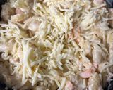 A picture of step 3 of Air Fryer Baked Gnocchi with Smoked Salmon and Mozzarella.
