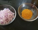 A picture of step 1 of Onion Podi Uttapam.