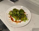 A picture of step 3 of Laver seasoned broccoli.