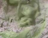 Gambar langkah 5 resipi Kek Pandan Cheese.