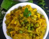 बंदगोभी मटर की सब्जी (bandh gobi matar ki sabzi recipe in Hindi) रेसिपी चरण 3 फोटो