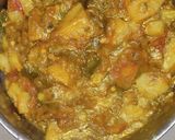 A picture of step 4 of Aloo bengan ki sabziz.
