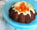 A picture of step 4 of Carrot Cake with Cream Cheese Frosting (wheat and eggless).