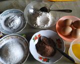 Foto langkah ke 1 dari resep Bolu chocolatos panggang takaran sendok tanpa mikser.