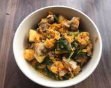 A picture of step 3 of Chicken hash.