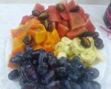 A picture of step 3 of Fruit chaat platter.
