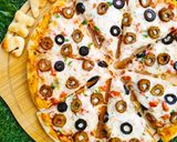 A picture of step 6 of Chicken Kabab Chunks Pizza 🍕🍕🍕.