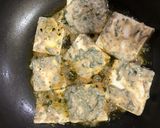 A picture of step 3 of Paneer manpasanda.