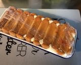 Une image de l'étape 12 de Charlotte à la rhubarbe et pralines roses.