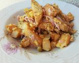 Foto del paso 2 de la receta: Revuelto con papas, huevo, jamón y arvejas