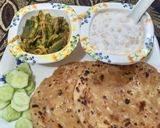 A picture of step 3 of Kurkuri bhindi.