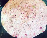 A picture of step 3 of Beetroot mini uttapam.
