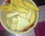 A picture of step 1 of Boil yam and plantain with vegetable sauce.