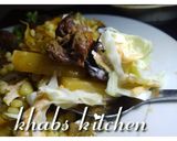 A picture of step 4 of Vegetables fried plumb.
