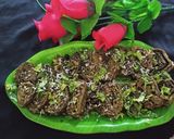 A picture of step 6 of Colocasia Leaves Patra / Gujarati Arbi Patra.