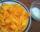 A picture of step 1 of Mango Sago Jelly summer drinks🍹.