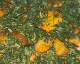 A picture of step 3 of Methi with baby potato dry veg.