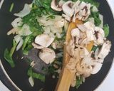 A picture of step 3 of Cheesy spinach omelette.
