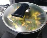 A picture of step 4 of Masala Bhindi fry.