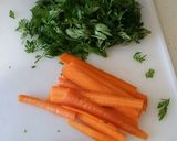 A picture of step 1 of Carrot sandwich.