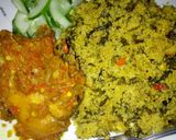A picture of step 3 of Dambun couscous with chicken source.