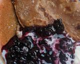 A picture of step 7 of Autumn chestnut pancakes with blackberry + yoghurt #1.