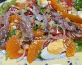 Foto del paso 6 de la receta: Ensalada de sardinas marinadas y naranja con limón encurtido y sésamo