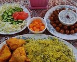 عکس مرحله 1 از دستور باقالی پلو با مرغ