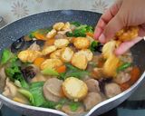 Foto langkah ke 7 dari resep Sapo Tahu Ayam Bakso.