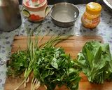A picture of step 2 of Mixed flour n mix leafy green vegetables thepla.