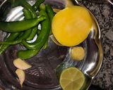 A picture of step 1 of Raw mango coriander chutney.
