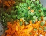 A picture of step 2 of Besan sandwich.
