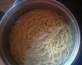 A picture of step 2 of Spaghetti and sweetcorn.