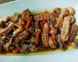 Foto langkah ke 7 dari resep Cumi Saos Tiram 🐙🍄.