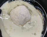 A picture of step 1 of Bombay Halwa- a Diwali classic.