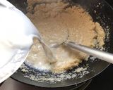 A picture of step 3 of Mango Sheera.