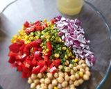 Csicseriborsó saláta recept fázis 1 fotója