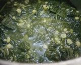 A picture of step 2 of Palak saag, makke ki roti with buttermilk.